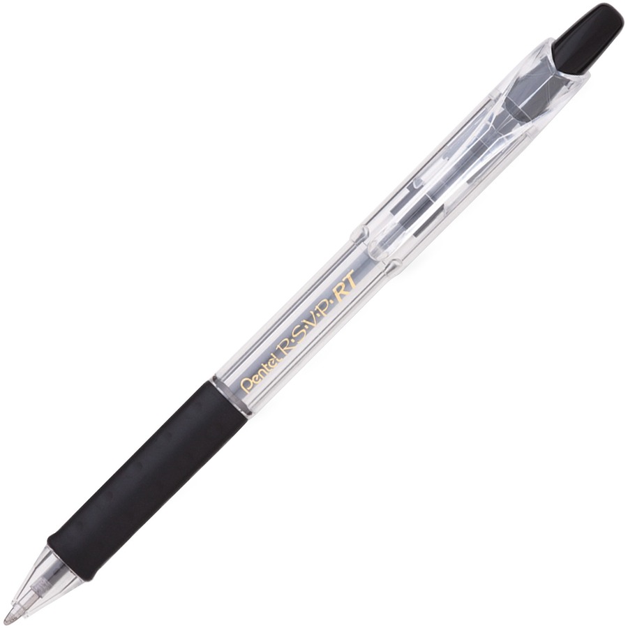 Pentel R.S.V.P. RT Ballpoint Retractable Pen, Black Ink, Medium